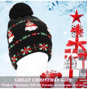 Skullies & Beanies LED Light Up Beanie Hat Christmas Cap for Women Children- Party- Bar - Multicolor-020 - CY18WKI42QK