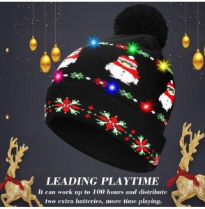 Skullies & Beanies LED Light Up Beanie Hat Christmas Cap for Women Children- Party- Bar - Multicolor-020 - CY18WKI42QK