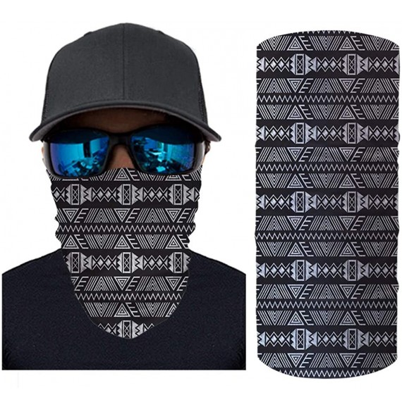 Balaclavas Seamless Bandana for Men Women Outdoors Neck Gaiter Scarf Dust Wind Balaclava Headwear - Tribal - CV197TXSHA2