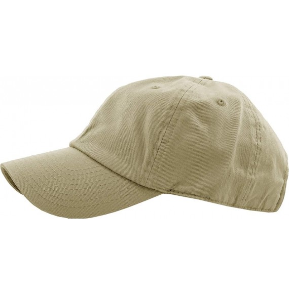 Baseball Caps Dad Hat Adjustable Plain Cotton Cap Polo Style Low Profile Baseball Caps Unstructured - Khaki - C212FOW5NMF