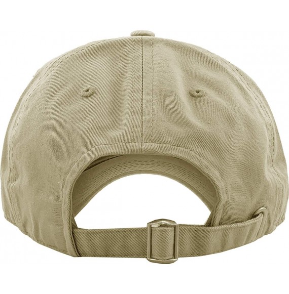 Baseball Caps Dad Hat Adjustable Plain Cotton Cap Polo Style Low Profile Baseball Caps Unstructured - Khaki - C212FOW5NMF