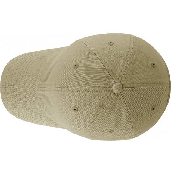 Baseball Caps Dad Hat Adjustable Plain Cotton Cap Polo Style Low Profile Baseball Caps Unstructured - Khaki - C212FOW5NMF