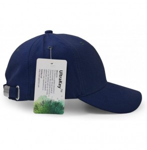 Baseball Caps Suede Baseball Cap- Unisex Faux Suede Leather Classic Adjustable Plain Hat Baseball Cap - Navy - C0183RE8WT9