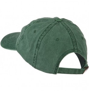 Baseball Caps Hot Pink Breast Cancer Logo Embroidered Washed Cap - Dark Green - CN11LBM8GVN