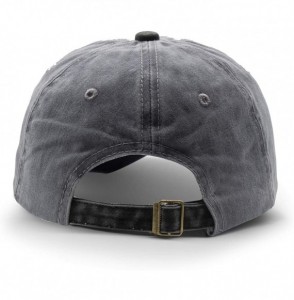 Baseball Caps Men Women Twill Cotton Dad Hats Two-Tone Vintage Distressed Baseball Caps Adjustable - Grey - CY18TLWYX56