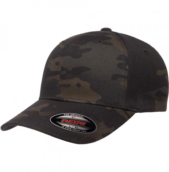 Baseball Caps Flexfit Baseball Fitted Cap- Multicam Alpine- L/X-Large - Black - CT18X4REWMU