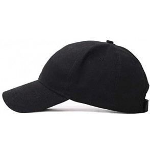 Baseball Caps Cotton Ponytail Hats Baseball for Women Adjustable Solid Color - Black - CB18GNWQ42N