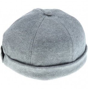 Skullies & Beanies 2X Mechanic Biker Men Docker Hats Skullcap Board Beanie Hook & Loop Cap - Neutral &Dark Grey - CL180XLQLSA