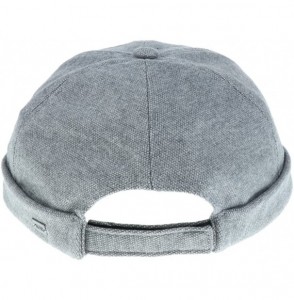 Skullies & Beanies 2X Mechanic Biker Men Docker Hats Skullcap Board Beanie Hook & Loop Cap - Neutral &Dark Grey - CL180XLQLSA