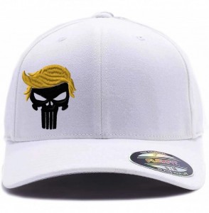 Baseball Caps Custom Embroidered President 2020"Keep Your HAT Great. Punisher Trump 6277 Flexfit Hat. - White - CE18O7SEAST