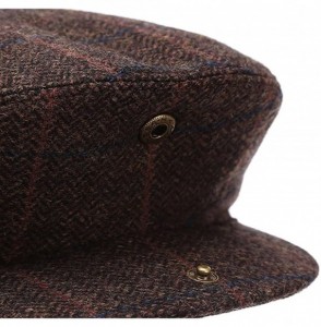 Skullies & Beanies Men's Premium Wool Blend Classic Flat IVY newsboy Collection Hat - 2365-coffee - CX12N75XQ70