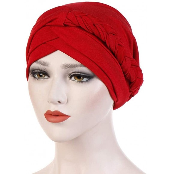 Skullies & Beanies Elastic Muslim Ruffle Cancer Viviplus - Red - C818YC6E86H