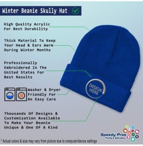 Skullies & Beanies Custom Beanie for Men & Women Shamrock Embroidery Acrylic Skull Cap Hat - Royal Blue - CW18ZS3T32R