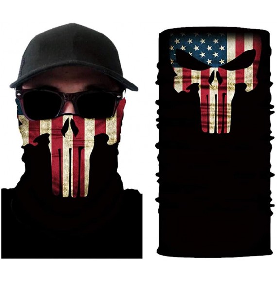 Balaclavas Bandana Face Mask Neck Gaiter Magic Scarf Balaclava Headband for Sun Dust UV - Usflag-a - C21978WOE00