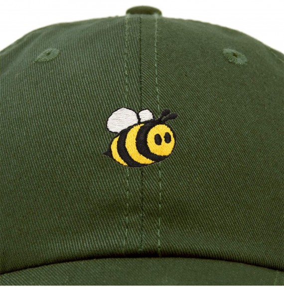 Baseball Caps Bumble Bee Baseball Cap Dad Hat Embroidered Womens Girls - Olive - C118W5CDUIR