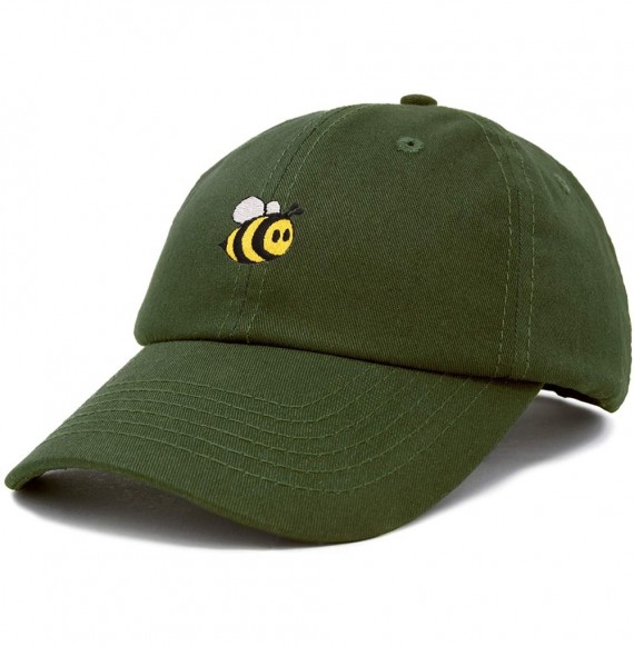 Baseball Caps Bumble Bee Baseball Cap Dad Hat Embroidered Womens Girls - Olive - C118W5CDUIR