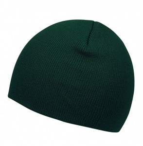 Skullies & Beanies Short Cuffless Beanies - Forest Green - C7112PDLX2V