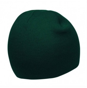 Skullies & Beanies Short Cuffless Beanies - Forest Green - C7112PDLX2V