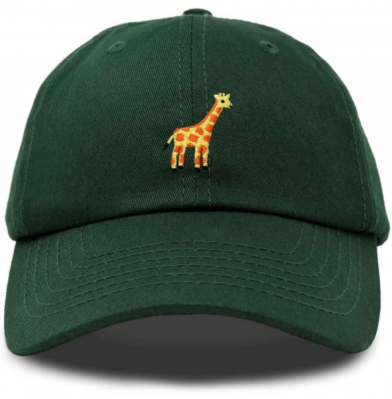 Baseball Caps Giraffe Baseball Cap Soft Cotton Dad Hat Custom Embroidered - Dark Green - CP18RG4SADM