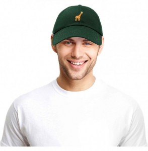 Baseball Caps Giraffe Baseball Cap Soft Cotton Dad Hat Custom Embroidered - Dark Green - CP18RG4SADM