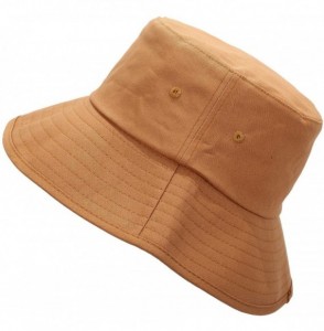 Sun Hats Bucket Hats for Men Women- Packable Outdoor Sun Hat Travel Fishing Cap - Brown(solid Color) - CW18EXR35SA