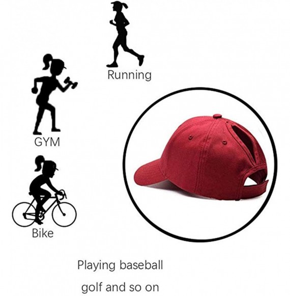 Baseball Caps Custom Snapback Hats Unisex Ponytail Baseball Cap High Bun Ponycap Adjustable Mesh Trucker Hats Funny Gifts - C...