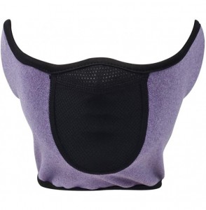 Balaclavas Half Ski Mask Windproof Face Cover Winter Warm Ear Warmer Cold Weather Men Women - Purple - C118AD0EL59