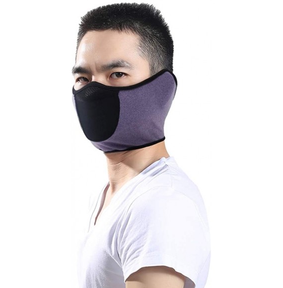 Balaclavas Half Ski Mask Windproof Face Cover Winter Warm Ear Warmer Cold Weather Men Women - Purple - C118AD0EL59