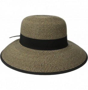 Sun Hats Women's Ultrabraid Sun Brim with Back Bow Detail - Mixed Black - CT11S3R3L8H