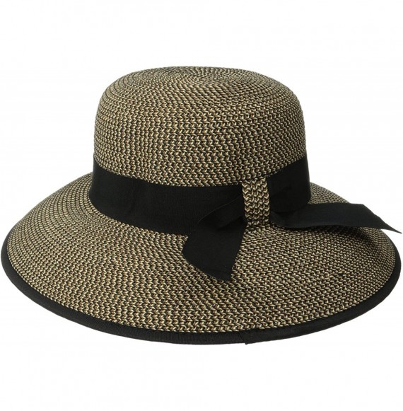 Sun Hats Women's Ultrabraid Sun Brim with Back Bow Detail - Mixed Black - CT11S3R3L8H