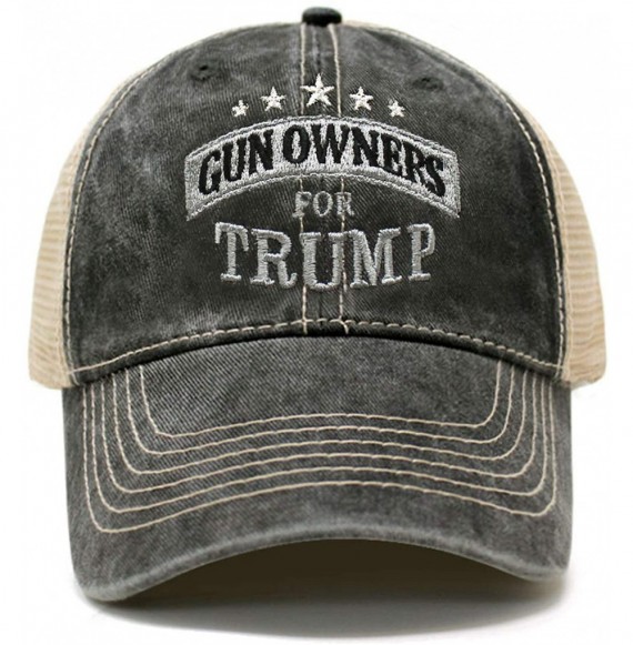 Baseball Caps Gun Owners for Trump Trump 2020 Keep America Great Campaign Rally Embroidered US Hat Baseball Trucker Cap - C51...