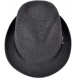 Fedoras Men's All Season Fashion Wear Fedora Hat - Black - CU12BP15RUR