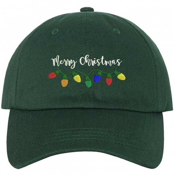 Baseball Caps Merry Christmas Baseball Cap- Christmas Party Hats Unisex - Forest Green - C818M2CHLU2