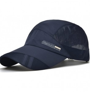 Baseball Caps Unisex Sport Cap Quick-Dry Sun Protection Baseball Hat Mesh - Navy - CB18EXA7GSD