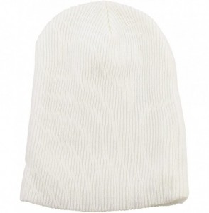 Skullies & Beanies Corduroy Slouchy Beanie Warm Winter Ski Skater Hip-hop Hat - White - C111RSG5GL9