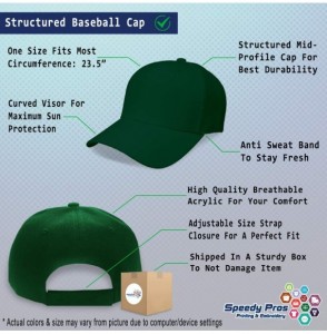 Baseball Caps Custom Baseball Cap Striped Bass Embroidery Acrylic Dad Hats for Men & Women - Forest Green - CB18SI5I9R2