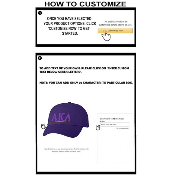 Skullies & Beanies Personalized Alpha Kappa Lambda Greek Line Hat - Purple - CF18CKA3HLU