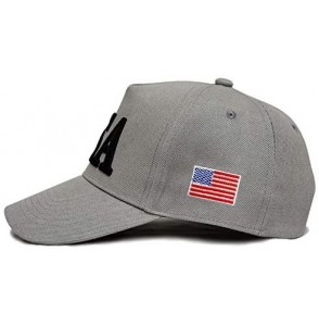 Baseball Caps Make America Great Again Donald Trump Slogan with USA Flag Cap Adjustable Baseball Hat - Grey Usa 45 - C218OQACCDN