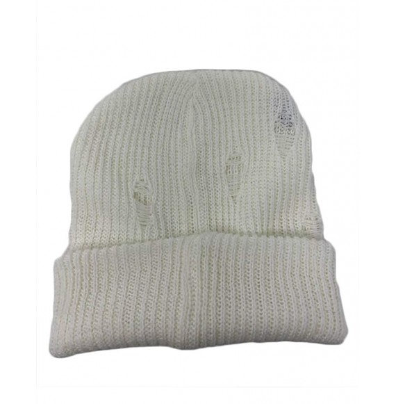 Skullies & Beanies Trendy Warm Soft Stretch Long Beanie - Ht18015white - C818Q0X6YX2