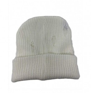 Skullies & Beanies Trendy Warm Soft Stretch Long Beanie - Ht18015white - C818Q0X6YX2