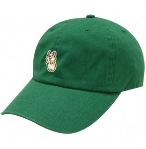 Baseball Caps Cute Welsi Corgi Cotton Baseball Dad Caps - Kelly Green - CW185WIST2E