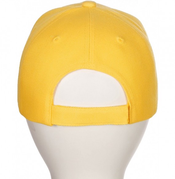 Baseball Caps Classic Baseball Hat Custom A to Z Initial Team Letter- Yellow Cap White Black - Letter V - CU18IDTORHA