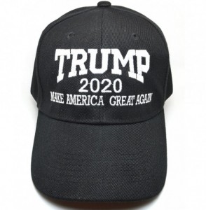 Baseball Caps AblessYo Trump 2020 Make America Great Again Curved Baseball Cap Hat AYO1105 - Black - C518D9HQKA4