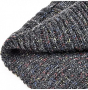 Skullies & Beanies Unisex Trendy Double Layers Reversible Warm Oversized Cable Knit Slouchy Beanie - Grey - CI186XSER0X