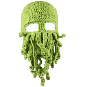 Skullies & Beanies Unisex Barbarian Knit Beanie Octopus - Green - CJ129QFF1U5