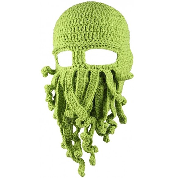 Skullies & Beanies Unisex Barbarian Knit Beanie Octopus - Green - CJ129QFF1U5