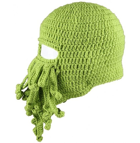 Skullies & Beanies Unisex Barbarian Knit Beanie Octopus - Green - CJ129QFF1U5