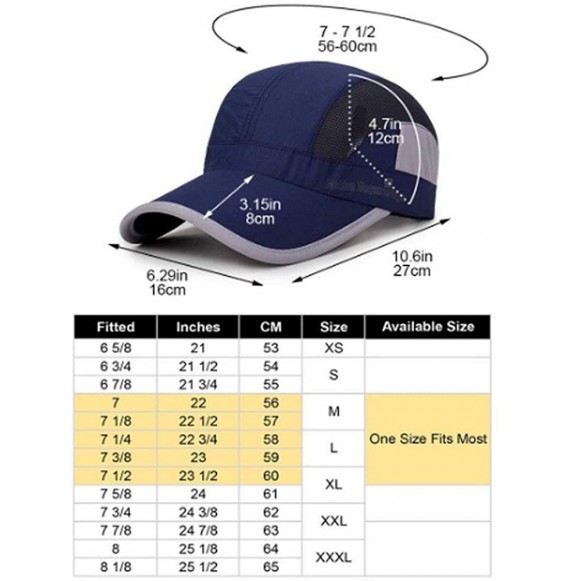 Baseball Caps Lightweight Running Waterproof Baseball Protection - Navy Blue - CH18EXCOSSL