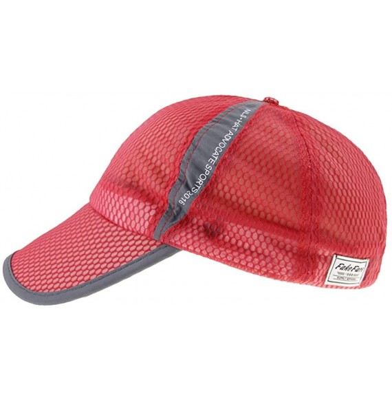 Baseball Caps Summer Quick Dry Mesh Baseball Cap Sports Cycling Running Fishing Golf Sun Hat - 2 Watermelon Red - CH12JROVF9V