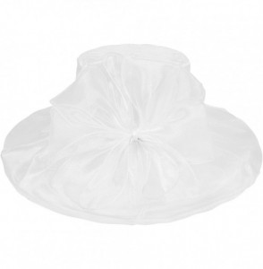 Sun Hats Women Kentucky Derby Ascot Girls Tea Party Dress Church Lace Hats - White - CQ12526SAQD